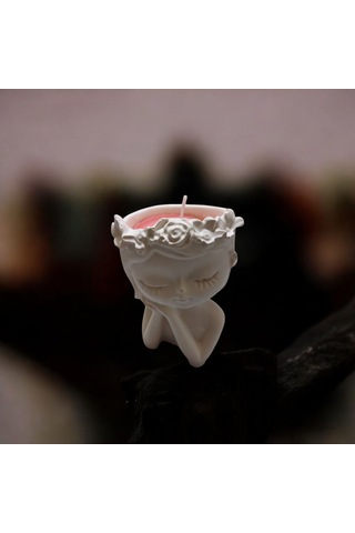 El Yapımı Melek Mum Beton Kapta Büyüleyici Soya Mumu