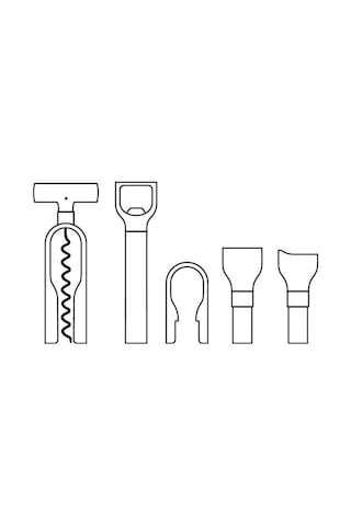 Wmf Baric Sommelier Şarap Tirbüşon Seti 5 Parça Ceviz Ahşap Kutul Gümüş