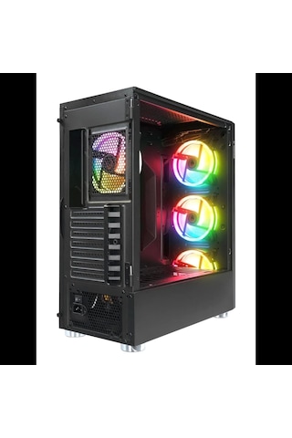 Rampage X-horse 850w 80+ 4 12cm Argb Fan+kontrolcü Manyetik Temperli Camlı Mid-t Gaming Oyuncu Kasas
