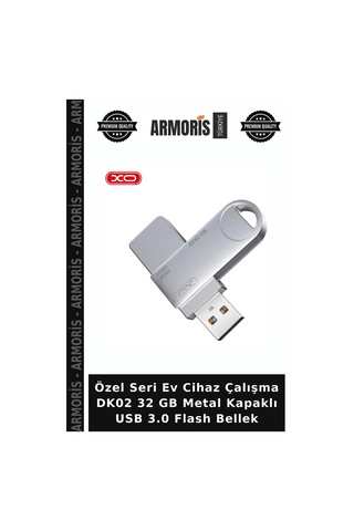 Özel Seri Ev Cihaz Çalışma Dk02 32 Gb Metal Kapaklı Usb 3.0 Flash Bellek