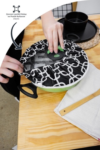 Şık Ve Pratik Demlematik: Pilav Demleme Örtüsü , Tencere Kapağı Bonesisiyah Zincir