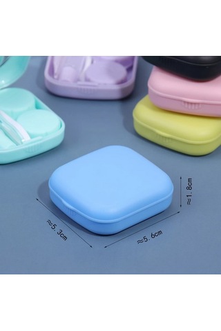 Lens Kutusu Ve Takma Aparatı Seti Aynalı Mini Mavi