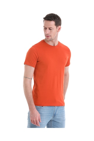 Hatemoğlu 35353022C003 019 Regular Fit Pamuklu Bisiklet Yaka Düz Erkek Tişört Kiremit