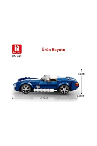 Reobrix Creator 812 Shelby Cobra S Spor Araba Yaratıcı Yapı Blok Seti Building Blocks - 312 Parça