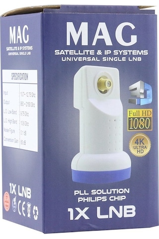 MAG TEKLİ SINGLE LNB ALTIN UÇLU SHARP CHİP 0.1DB