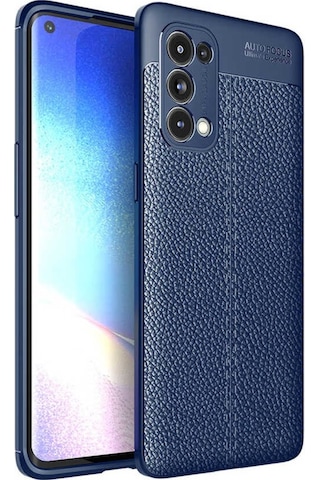 Oppo Reno 5 Pro 5G Kılıf Zore Niss Deri Desenli Silikon Kılıf