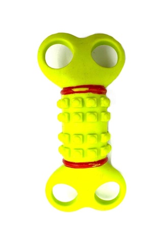 12cm Yassı Kemik Köpek Diş Kaşıma Oyuncağı Yeşil