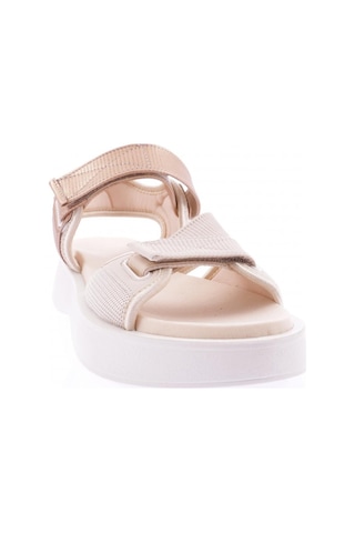 Dgn 5046-22y Kadin Cirtli Bantli Sandalet 4824-2027-R3183 Bej