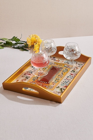 Pasabahce Çiçek Tepsi 41x28x7 Cm - 1 Adet Cok Renkli