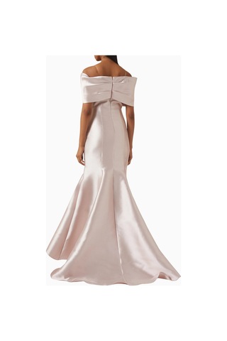 Ac By Aanchal Chanda Crystal - Embellished Gown Kristal Işlemeli Balık Form Maxi Kadın Elbise Pembe