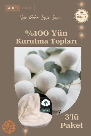 Yün Kurutma Topları 3 Lü Paket
