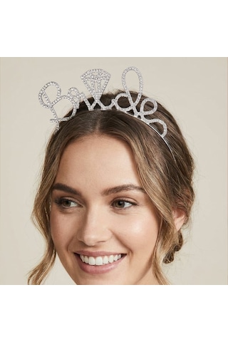 Valmont Accessories Bride Kristal Taşlı Işıltılı Bekarlığa Veda Tacı