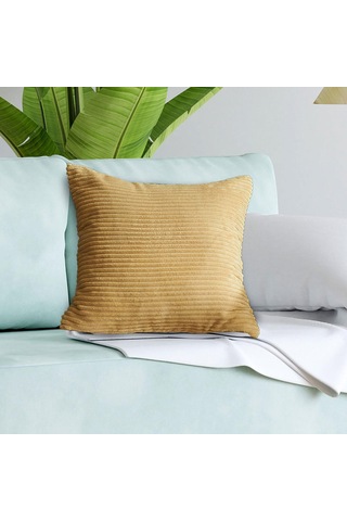 Homyl Kadife Yastık Kılıfı, Atma Kılıfı 18x18 Inç/45x45 Sarı