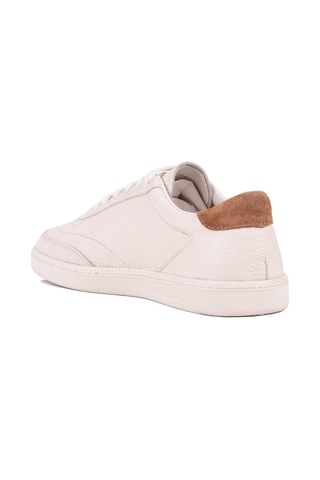 Shoetyle - Bej Rengi Hakiki Deri Bağcıklı Erkek Günlük Ayakkabı 666-1098-1342 Bej