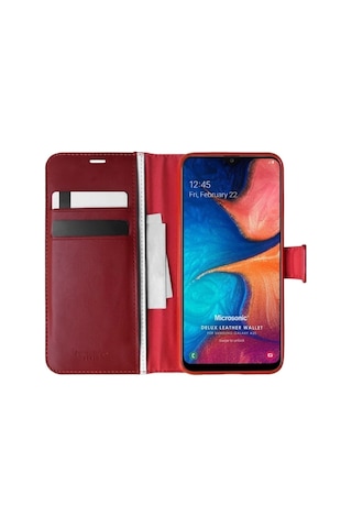 Samsung Galaxy Uyumlu A20 Kılıf Standlı Kapaklı Korumalı Kırmızı Col57087-kırmızı
