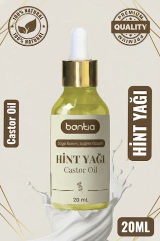 %100 Saf Soğuk Sıkım Hint Yağı 3 Lü Set - Kaş Kirpik Saç Bakımı & Cilt Nemlendirici Doğal Yağ 3x20ml 60 ML