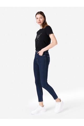 Colins 760 Diana Dar Kesim Yüksek Bel Dar Paça Denım Kadın Pantolon Cl1067483 Mavi