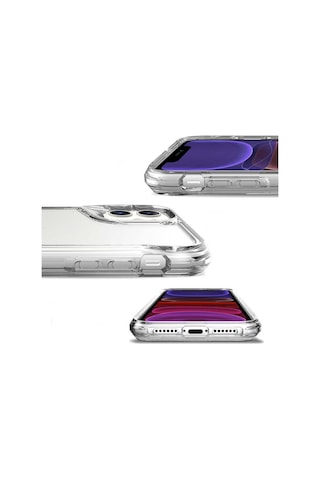Apple Uyumlu iPhone 11 Kılıf Case, Transparent Smooth Hard Protective Cover