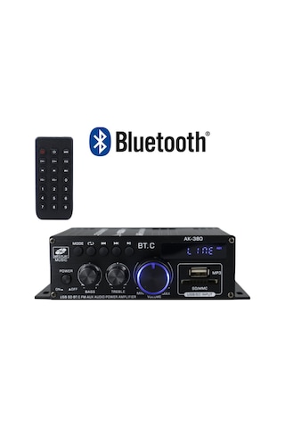 Leezsing Ak380 Bluetooth Araç Ve Ev Kullanımı İçin 12v Yüksek Kaliteli Ses Amplifikatörü