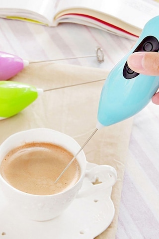 Dijiworld Kahve Köpürtücü Pilli Mini Mixer Kahve Süt Köpürtücü Karıştırıcı Cappucino Mikser