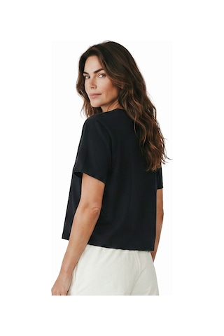 Sportive Lysa Kadın Siyah Günlük Stil T-shirt 26yk0027-syh