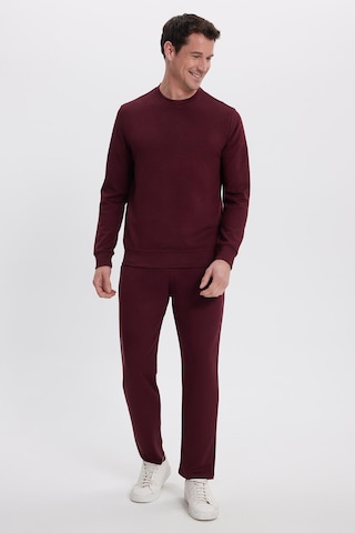 Tudors Erkek Slim Fit Dar Kesim Beli Bağcıklı 3 Cepli Geniş Paça Bordo Eşofman Altı-41908 Bordo