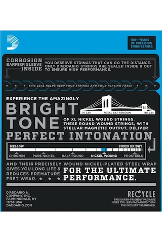 D'addario Exl115 Blues / Jazz Elektro Gitar Teli 11-49