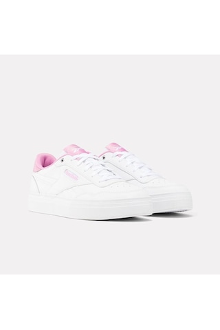 Reebok 100074333 Court Advance Bold Kadın Sneaker Ayakkabısı Beyaz Pembe Beyaz - Pembe