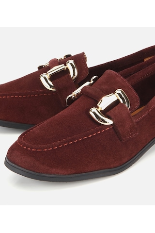 Hotiç Kadın Süet Deri Bordo Tokalı Klasik Loafer 01ayh312400a780 01ayh312400a780 Bordo