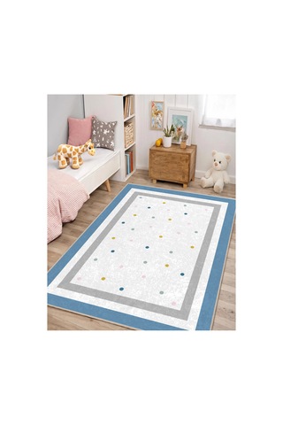 Dijital Baskılı Pamuk Tabanlı Çocuk Halısı Kaymaz, Yumuşak, Makinede Yıkanabilir Çok Renkli 795351397 Çok Renkli