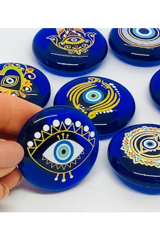 Göz Şekilli Nazar Boncuklu Magnet, Dekoratif Obje, Buzdolabı Süsü