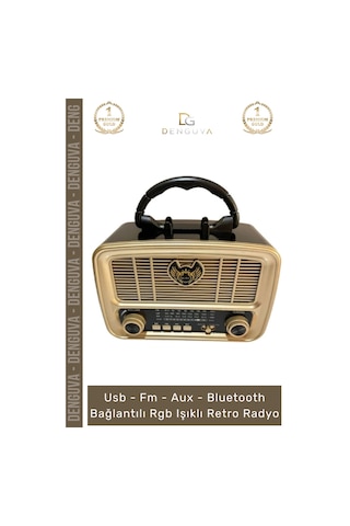 Radyo Everton Rt554 Bluetooth Nostalji Fm Usb Kart Girişli Taşınabilir Mp3 Player Müzik Kutusu
