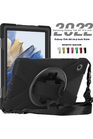 Samsung Uyumlu Galaxy Tab A8 10.5 Sm-X200 Kılıf Zırh Defender Tablet