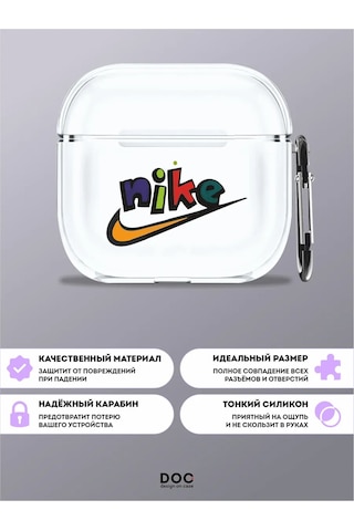 Designoncase Nike Baskılı Airpods Uyumlu 4 Kılıfı 280411983 Beyaz
