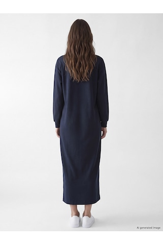 Lcw Modest Lacivert Bisiklet Yaka A Kesim Sweat Elbise