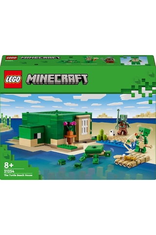 LEGO® Minecraft Kaplumbağa Plaj Evi 21254 8+ Yaratıcı Oyuncak Yapım Seti - 234 Parça