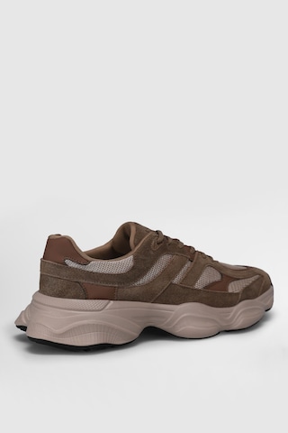 Lufian Mark Erkek Deri Sneaker Ayakkabı Kum Kum 112230240100580 Kum
