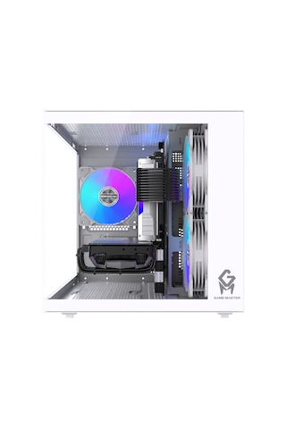 Gm-x1 Tuştan Değişmeli 3x Rgb Fanlı Gaming Mini Akvaryum M-atx Beyaz Kasa