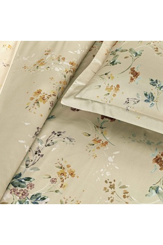 Linens Glima Pamuk Saten Çift Kişilik Nevresim Takımı Bej Bej