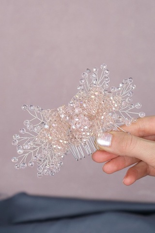 FdayAksesuar Gelinlere Özel Rigel Boncuklu Taraklı Toka Gelin Aksesuarı FRDY31512