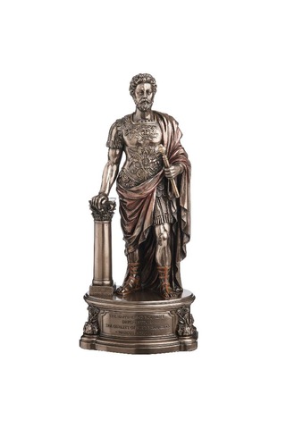 Wıse Marcus Aurelius Dekoratif Obje Roma İmparatoru Poliresin Büst 22 Cm .