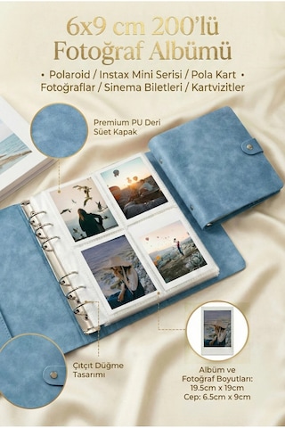 Instax Mini Serisi Albüm-200 Fotoğraf Kapasiteli