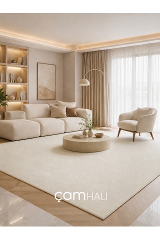 Eko Halı Zen 01 White Hav Toz Vermez Yumuşak Dokulu Salon Halısı Oturma Odası Halısı Yatak Odası Halısı Çocuk Odası Halısı Koridor Halısı Mutfak Halısı Modern Makine Halısı Beyaz