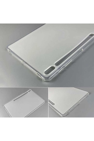 Samsung Galaxy Tab S7 Fe T737 T735 T730 Uyumlu Şeffaf Silikon Tablet Kılıfı Kılıf