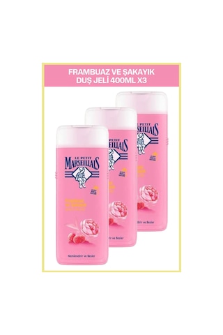 Le Petit Marseillais Frambuaz ve Şakayık Banyo ve Duş Jeli 400 ML x 3