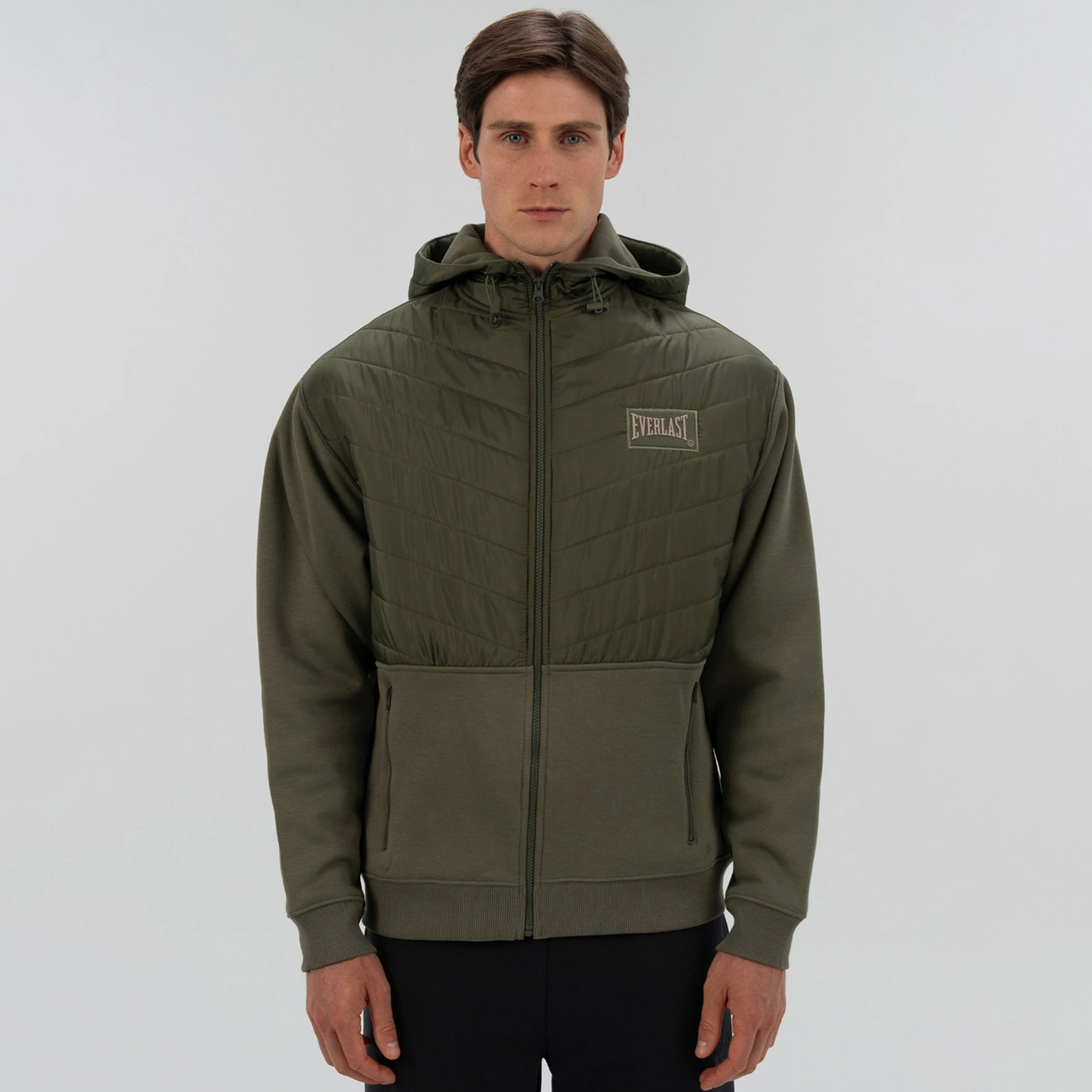 Everlast Boxing Club 2.0 Full Zip Erkek Haki Sweatshirt Tm0093 Haki