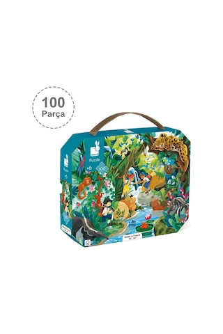 Janod 100 Parça Çantalı Puzzle - Inka Macerası