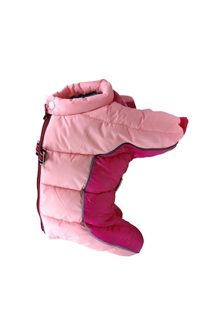 Vkemall Küçük Orta Boy Köpekler İçin Kışlık Pamuklu Dört Ayaklı Isı Sağlayan Giysi - Pembe S