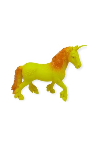 Çiftlik Hayvanları Serisi - Efsanevi Unicorn 12 Cm - Sarı - Turuncu Lisinya