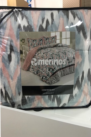 Merinos Comforter Yorgan Seti Mavi